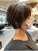大人かわいい丸みショート