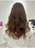 コテ巻き風パーマ