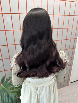 ペレ 栄 アネックス(PELE栄ANNEX) 韓国 くびれロング レイヤー ワンホンヘア 小顔前髪