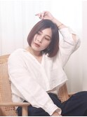 大人可愛い/前髪なし/ワンレン/ミニボブ/20代/30代/40代髪質改善