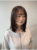シャギーカット/オリーブグレージュ/透明感カラー/小顔カット