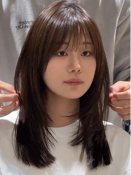 ジアン テラス(GIEN TERRASSE) レイヤーカットフェイスレイヤー顔周りレイヤー縮毛矯正/岸本