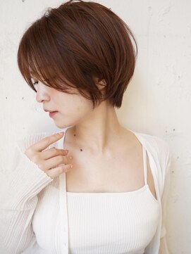 ロミー 本厚木(ROMMY.) フェミニンフェザーショートマッシュボブ前髪ありココアブラウン