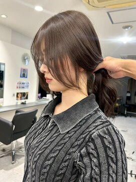 キング 心斎橋店(K!ng) ハイライトカラーミルクティーベージュレイヤーカット