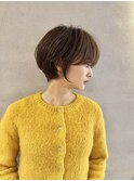 大人可愛い20代30代40代丸みショートボブ