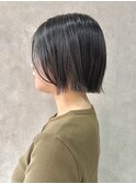 着物ヘア/ダークアッシュ/ミディアムレイヤーカット/鶴ヶ峰