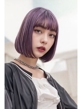 テラス トヨタ(Telasu Toyota) 切りっぱなしボブとラベンダーヴァイオレットカラー