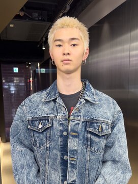 エン 栄店(enne) メンズ/スパイキーショート/リバースセンターパート/前髪/栄