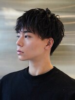 レタッチ バイ フィフス 銀座(RETOUCH by fifth) 新橋ルーズショートパーマルーズパーマメンズショート刈り上げ