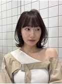 ミディアムレイヤーカット/大人ガーリー/ピンクベージュ/銀座