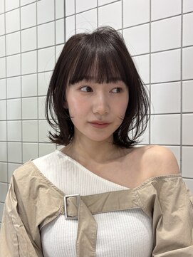 ソト 銀座(soto.) ミディアムレイヤーカット/大人ガーリー/ピンクベージュ/銀座