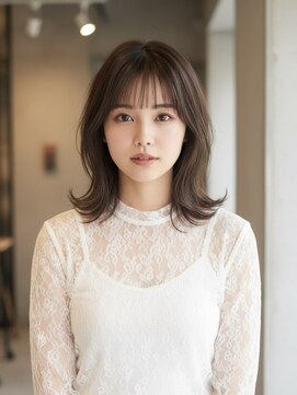ミー 岡崎(mii) 【mii岡崎】シアーバングくびれミディ