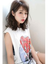 lume 経堂【ルーム】【10月下旬オープン（予定）】&nbsp;★くびレイヤーエモージュ斜めバング グレージュカラー