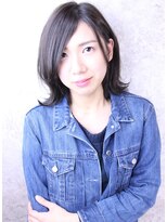 キャアリー(Caary)&nbsp;福山市Ｃａａｒｙ外ハネワンカール＋ロブセミディー×グレージュ