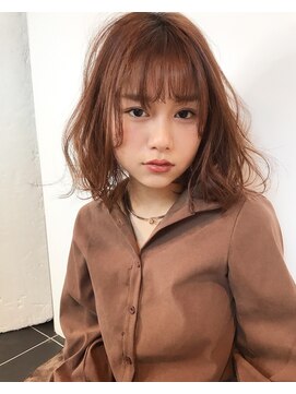 トリコ心斎橋(trico) アプリコットベージュ☆エアリーボブミディ【トリコ心斎橋】