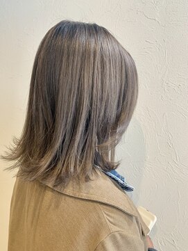 ディーカラー D-COLOR 切りっぱなしボブ×ハイトーングレージュ