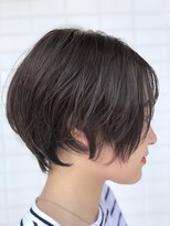ハコ(ha co)&nbsp;菊池指名　ショートボブ　アッシュグレー