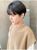 マッシュショート、ワイドバング、ウザバング、黒髪ショート
