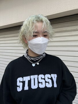 オンヌ(onnu) ケアブリーチ使用のミントグリーン