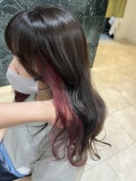 ヘアープレイス ヴィブ(hair place VIVE) インナーピンクカラー×グレージュカラー