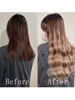 エクステ専門店あるじゃんすー 広島店&nbsp;ミルクティーベージュ#シールエクステ#グラデーション#広島