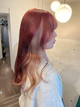 アオ(ao.) デザインカラー【red brown.milk tea】