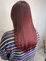 ミュラ(mulah)&nbsp;透明感カラーチェリーピンク＊トレンド暖色カラーストレートヘア