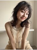 似合わせ小顔ミディアム×ゆるめパーマ