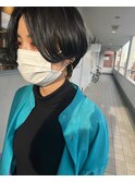 大人ショート/大人かわいい/アッシュブラック