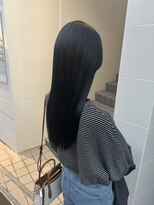 アソビ 表参道(ASOBI)&nbsp;ダブルカラー/黒髪/ボブルフ/ネビージュ/表参道/ブルーブラック