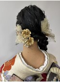 サイド編み込み