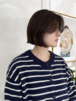 ニュイ(NUIT) オリーブベージュブリーチ無しニュアンスカラーミニボブ