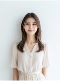 セミロング/イメチェン/外ハネボブ/美髪/ワイドバング/髪型