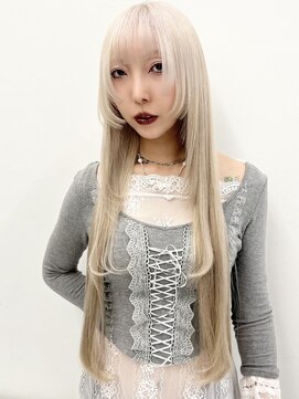 ココ 原宿(KOKO) ブロンド小顔レイヤーカットオリーブグレーココアベージュ