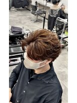 オム ブランシェ(HOMME BLANCHE’) 【Ryo】フェザーパーマ×ブラウンカラー