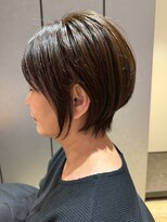 ナチュラル ヘアーデザイニング(Natural hair designing)&nbsp;美人ショートボブ/フェイスレイヤー/丸みショート/モカブラウン