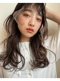 フェイスインナー+フェザーカット