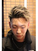 スパイラルパーマ×ホワイトメッシュ