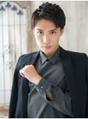 短髪パーマでモテツーブロックショートc