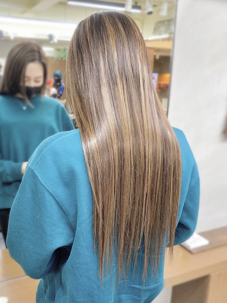 シールエクステ 熱せ 52 ロングストレート カラーエクステ 