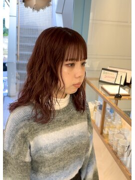 シアン 栄店(CYAN.) 暖色カラー×パーマヘア【大石】