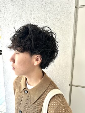 ミクマル(micmal) 刈り上げツーブロック前下がりマッシュツイストスパイラルパーマ