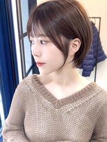 ノウル 中野(NoWL)&nbsp;ボブショート中野グレージュハイライトケアブリーチイルミナ