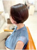 ショートカット×ひし形ショートボブ×前髪なし20代30代40代 s03