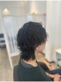 ウルフスタイル × くるくるパーマ