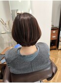 ウィービンググラデーションカラーコーラルブラウンひし形ボブ