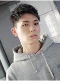 短髪ハーフアップ