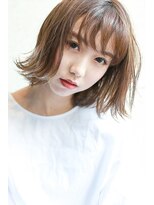 オーバーヘアー 大久保店(over hair)&nbsp;【over hair】 外はね×切りっぱなしミディアムスタイル