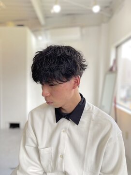 ソイクフ 四条大宮店(SOY-KUFU) 20代30代40代◎ブルーブラックサーフカールマッシュ