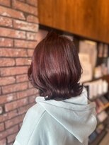 スピンヘアーフラッフィ 茨木(Spin hair fluffy)&nbsp;艶つやワインレッド
